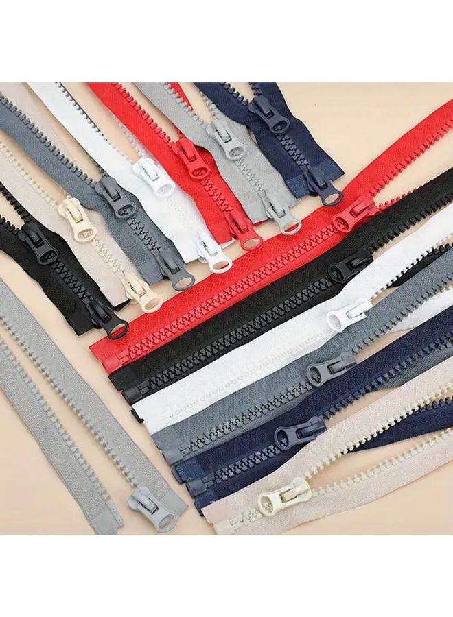سحاب بلاستيكي ثقيل وردي اللون مع منزلق مزدوج مقاس 39-37 بوصة للسترات الواقية من البرد والمعاطف القطنية - Image 4